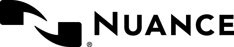 Nuance logo white and black